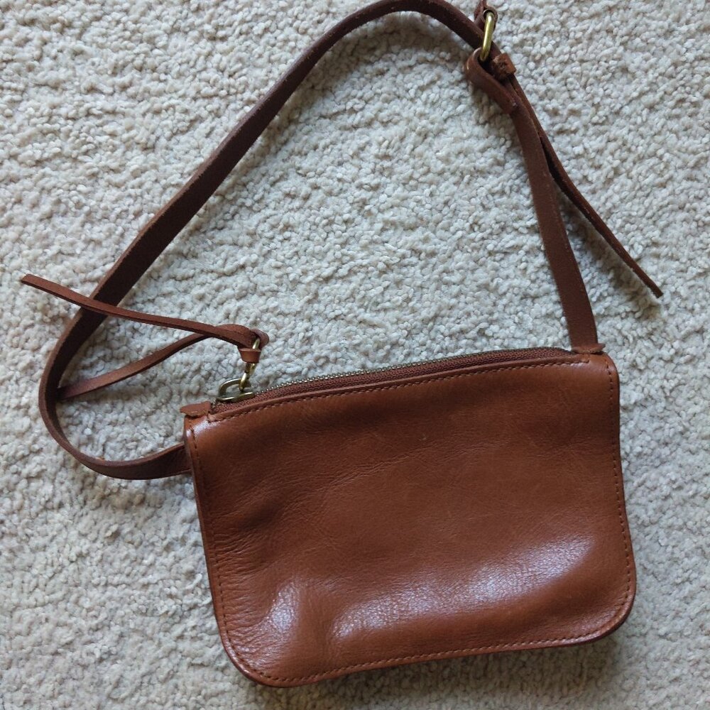 Madewell Brown Leather "The Simple Pouch Belt Bag" Belt Fanny Pack XS